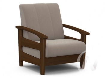 Кресло для отдыха Омега (орех лак/CATANIA COCOA) в Железнодорожном - zheleznodorozhnyj.mebel54.com | фото