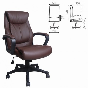 Кресло офисное BRABIX Enter EX-511 (коричневый) в Железнодорожном - zheleznodorozhnyj.mebel54.com | фото