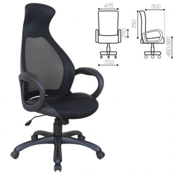 Кресло офисное BRABIX Genesis EX-517 (черное) в Железнодорожном - zheleznodorozhnyj.mebel54.com | фото