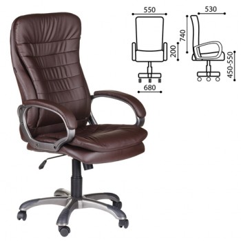Кресло офисное BRABIX Omega EX-589 (коричневое) в Железнодорожном - zheleznodorozhnyj.mebel54.com | фото