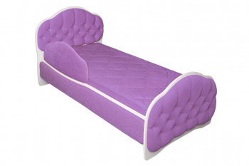 Кровать 170 Гармония 67 Светло-фиолетовый (мягкий бортик) в Железнодорожном - zheleznodorozhnyj.mebel54.com | фото