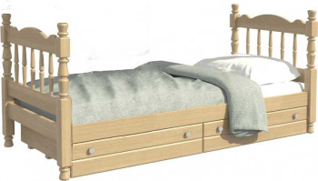 Кровать одинарная Аленка из массива сосны 800*1890 Сосна в Железнодорожном - zheleznodorozhnyj.mebel54.com | фото