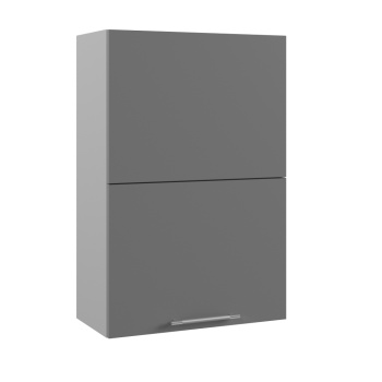 Ройс ВПГПМ 600 Шкаф верхний высокий Blum Aventos HF (Графит софт/корпус Серый) в Железнодорожном - zheleznodorozhnyj.mebel54.com | фото